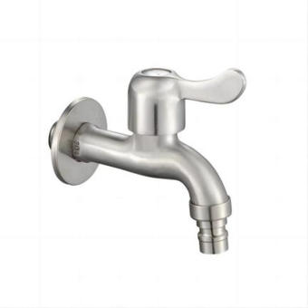 Baterie apa rece si robinet perete monocomanda incastrata inox gri 