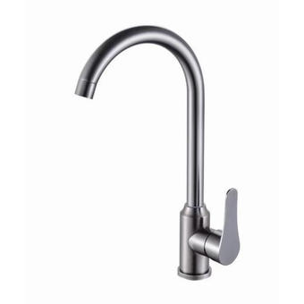 Baterie bucatarie chiuveta monocomanda cu dus extractibil inox argintiu 