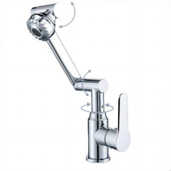 Baterie bucatarie chiuveta monocomanda pipa inalta inox argintiu 