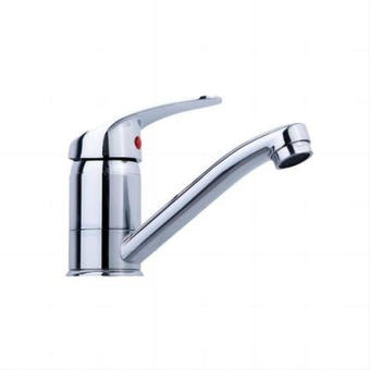 Baterie bucatarie chiuveta monocomanda standard compozit metal argintiu 15cm OD8023S 