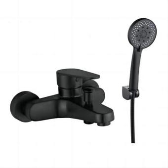 Baterie cada perete monocomanda standard inox negru 