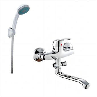 Baterie cada perete monocomanda standard metal argintiu 24cm OD4006M 