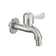 Baterie apa rece si robinet perete monocomanda incastrata inox gri