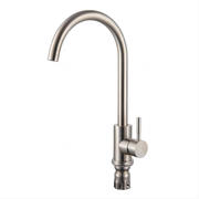 Baterie bucatarie chiuveta monocomanda pipa inalta inox gri