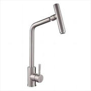 Baterie bucatarie chiuveta monocomanda pipa inalta inox gri