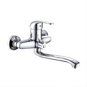 Baterie cada perete monocomanda standard inox argintiu periat