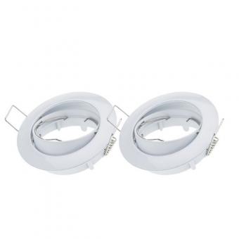 Set 2 rame rotunde spot LED orientabil alb 