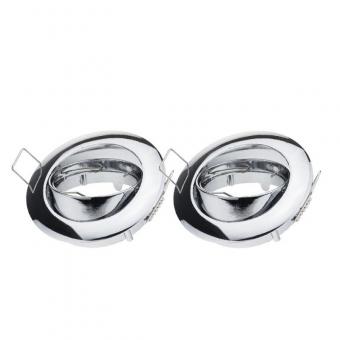 Set 2 rame rotunde spot LED orientabil crom 