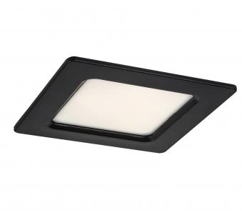 Spot LED patrat plastic 3W Negru 