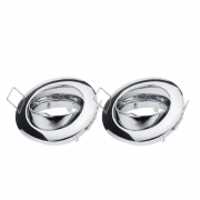 Set 2 rame rotunde spot LED orientabil crom