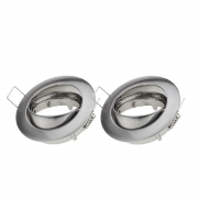 Set 2 rame rotunde spot LED orientabil inox