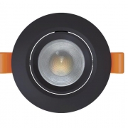 Spot LED rotund negru CCT 6W