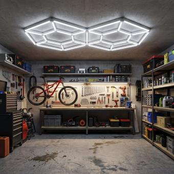 Tavan LED hexagon set 14 poligoane 2259 x 1329 mm 315W 