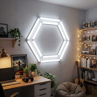 Tavan LED honeycomb set 2 hexagoane 1200 x 1050 mm 85W 