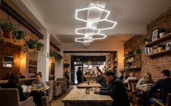 Tavan LED honeycomb set 5 hexagoane 3750 x 1230 mm 200W 